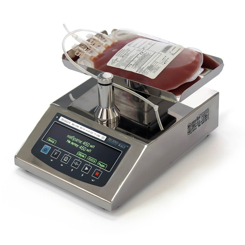 Ваги-міксер для забору донорської крові з повіркою